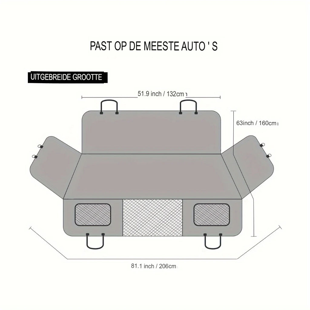 DriveWise™ PetSeat Guard – Waterdichte/vuil bescherming en comfort voor je achterbank