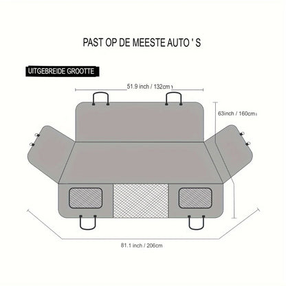 DriveWise™ PetSeat Guard – Waterdichte/vuil bescherming en comfort voor je achterbank