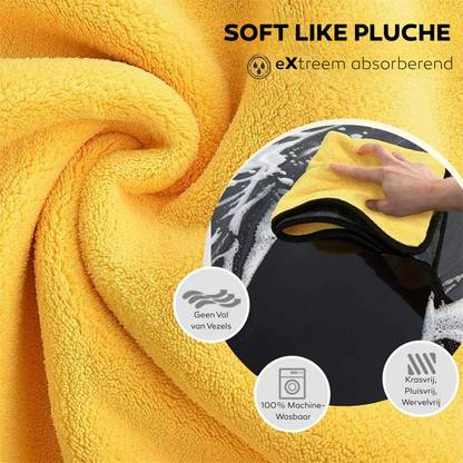 DriveWise™ Microvezel Autohanddoek – Ultieme zachtheid en absorptie, streeploos drogen en wassen zonder ENIGE moeite.