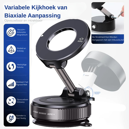 DriveWise Vacuum Magnetic Phone Holder™ – Altijd een veilige grip, moeiteloos handsfree gebruik.