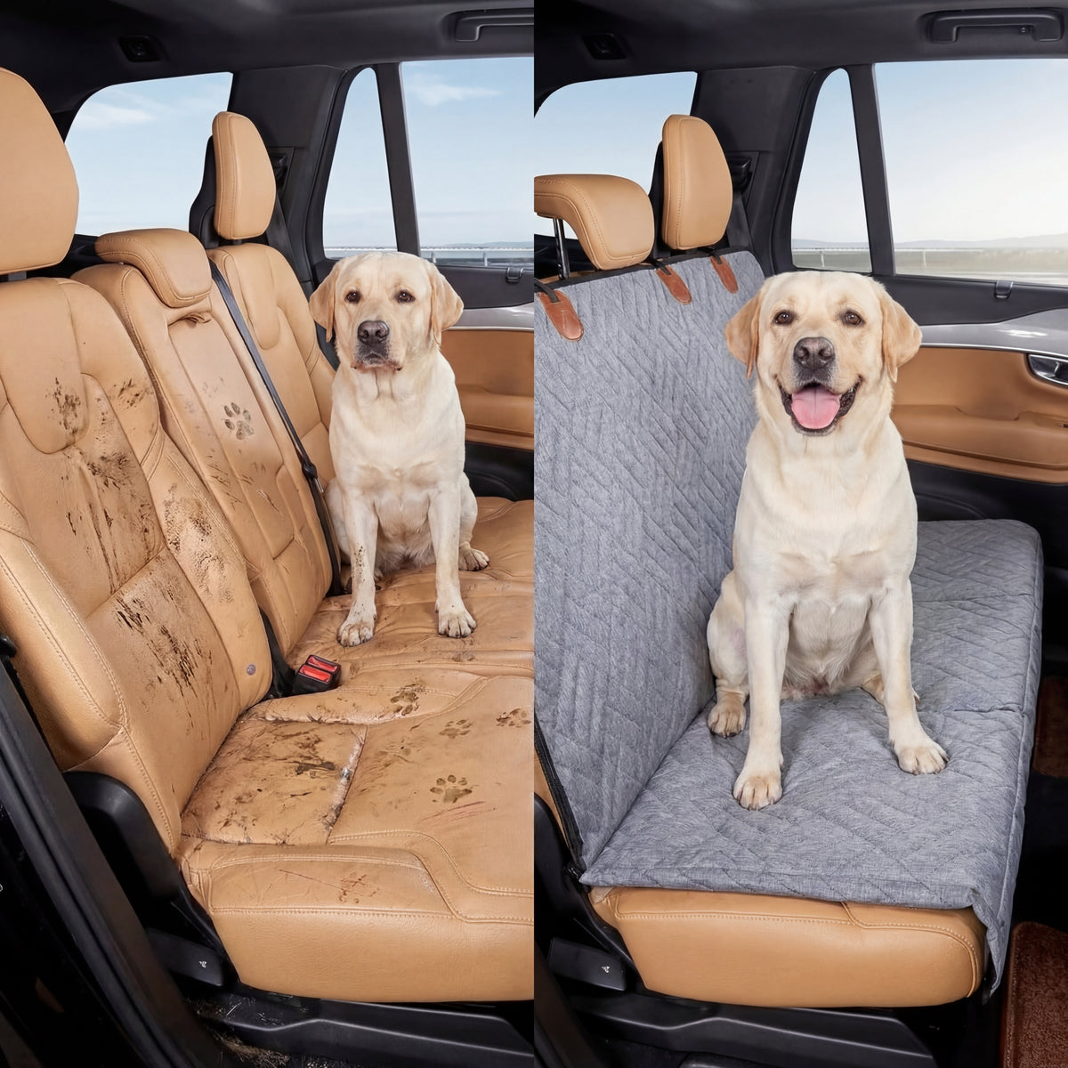 DriveWise™ PetSeat Guard – Waterdichte/vuil bescherming en comfort voor je achterbank